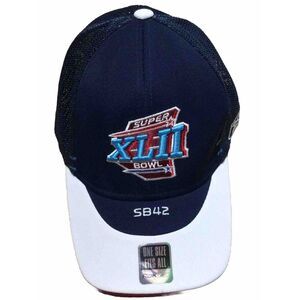 SUPER BOWL XLII 42 NFL SB42 REEBOK‎ Flexfit PATRIOTS/GIANTS Hat Baseball Cap